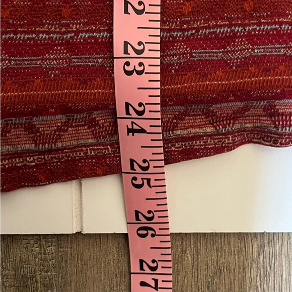 Woolrich Aztec Geometric Red Tan 1/4 Zip Cotton Pullover Women's Large - Picture 3 of 7